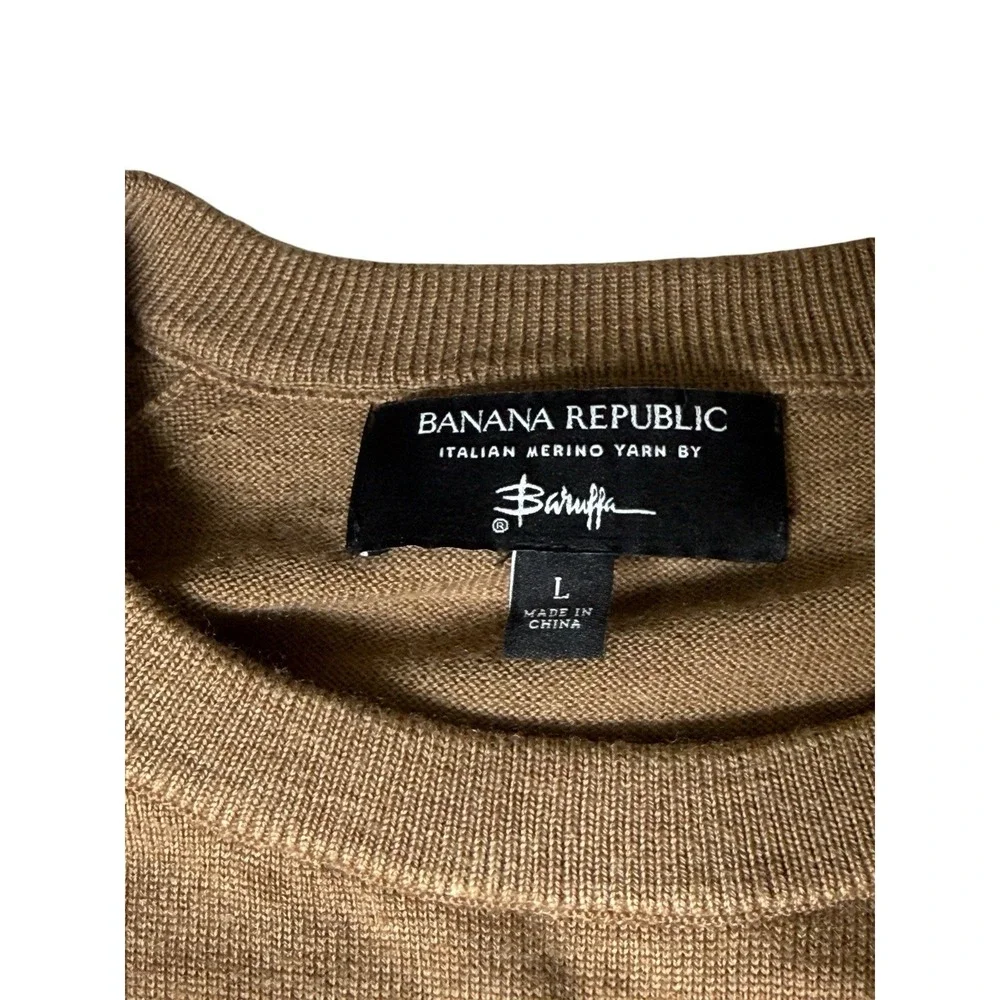 Banana Republic Red Italian Wool and Alpaca Blend Sweater Large Grandpa Core
